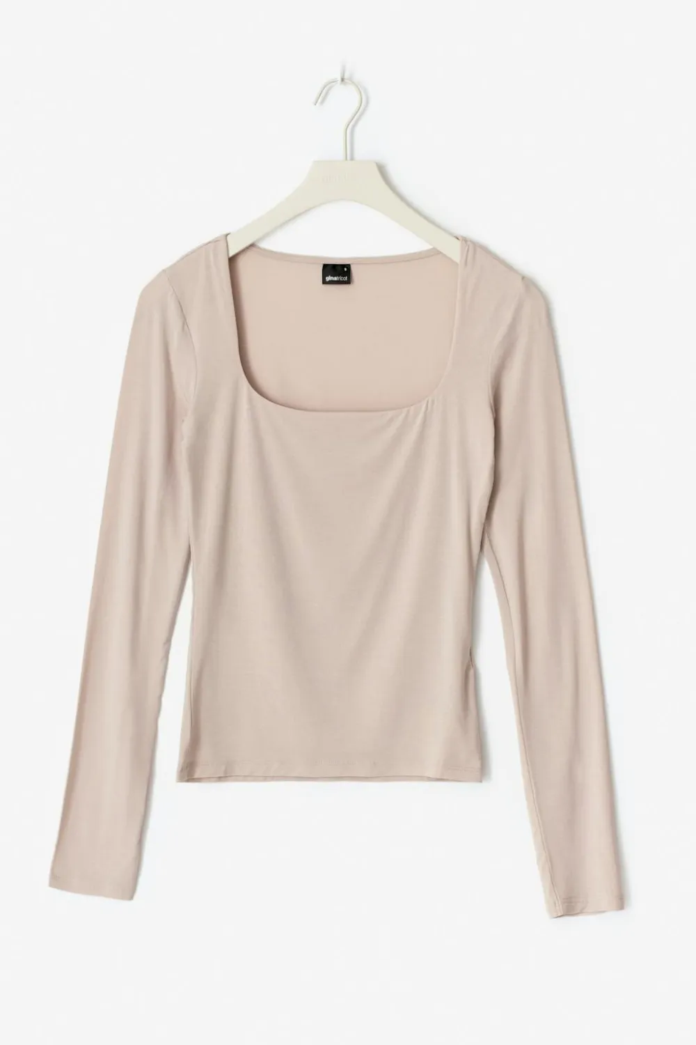 Gina Tricot coop neck top Beige Online
