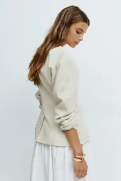 Gina Tricot cupted bazer Beige Sale