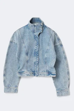 Gina Tricot Sculpted denim jacket Blå Online