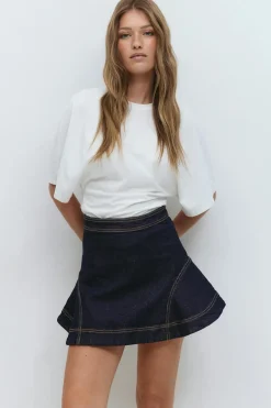 Gina Tricot Sculpted denim skirt Blå Best