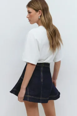 Gina Tricot Sculpted denim skirt Blå Best