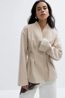 Gina Tricot cupted fet jacket Beige Discount
