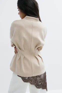 Gina Tricot cupted fet jacket Beige Discount