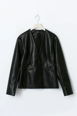Gina Tricot cupted pu bazer Svart Outlet
