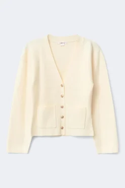 Gina Tricot 14+ cupture knitted top Hvit Clearance