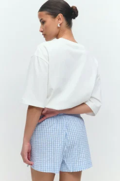 Gina Tricot eerucker gingha hort Blå New