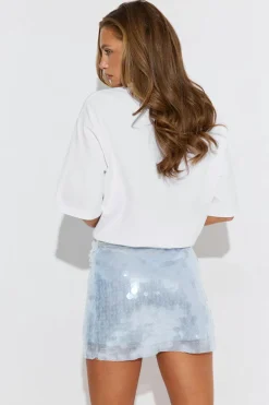 Gina Tricot equin ini kirt Blå Online