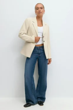 Gina Tricot Shaped blazer Beige Best