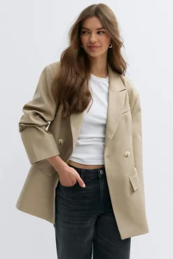 Gina Tricot haped bazer Beige Outlet