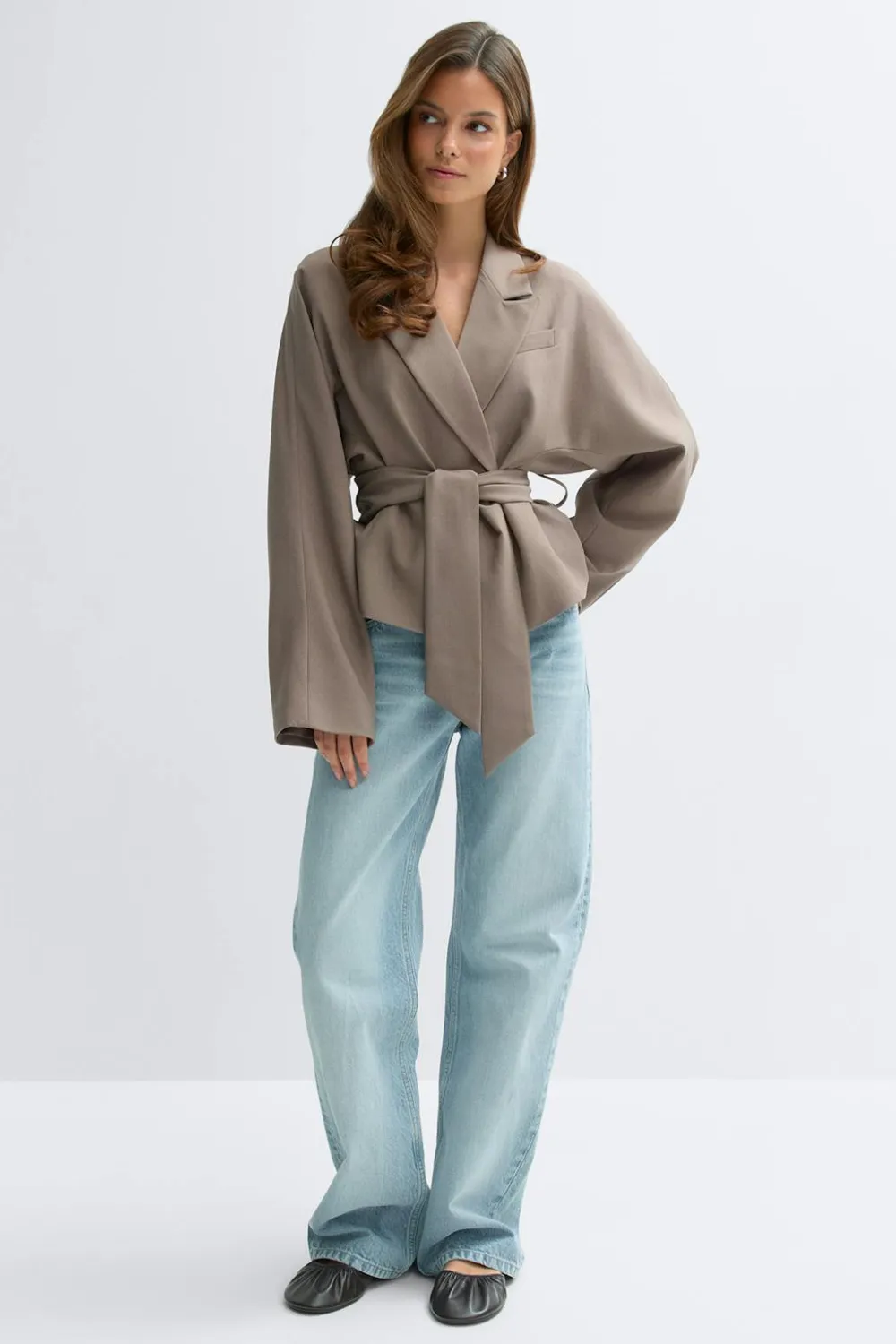Gina Tricot haped bazer Beige Discount
