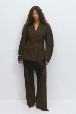 Gina Tricot haped bazer Brun Sale