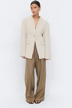 Gina Tricot Shaped blazer Beige Sale