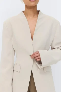 Gina Tricot Shaped blazer Beige Sale