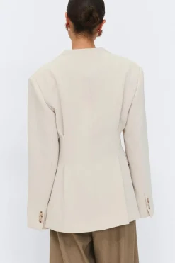 Gina Tricot Shaped blazer Beige Sale