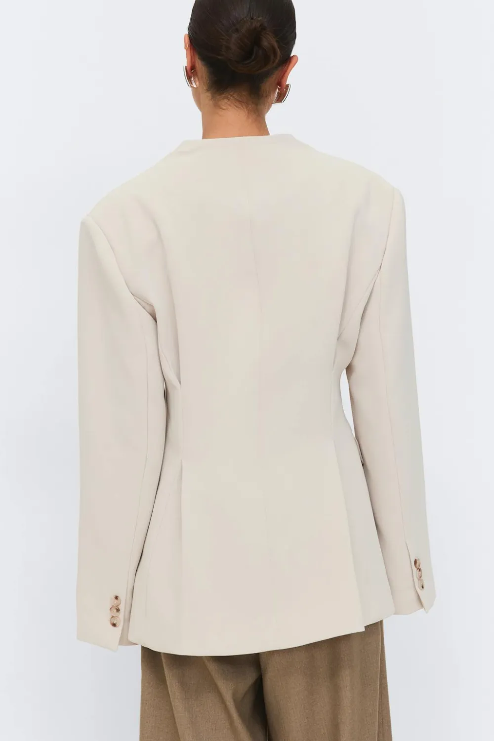 Gina Tricot Shaped blazer Beige Sale