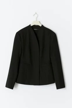 Gina Tricot haped high neck bazer Svart Discount