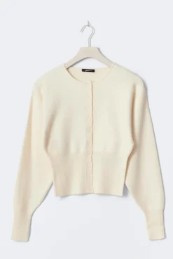 Gina Tricot haped knitted cardigan Hvit Online