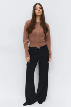 Gina Tricot haped knitted cardigan Beige Clearance