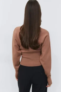 Gina Tricot haped knitted cardigan Beige Clearance