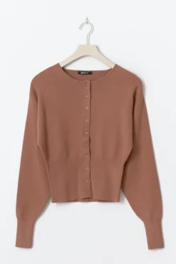 Gina Tricot haped knitted cardigan Beige Clearance