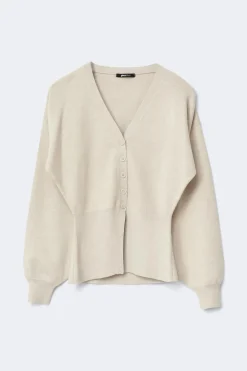 Gina Tricot haped knitted cardigan Beige Sale
