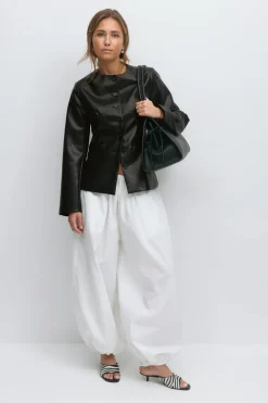 Gina Tricot haped pu bazer Svart Online