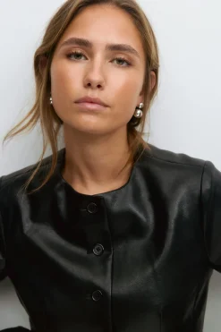 Gina Tricot haped pu bazer Svart Online