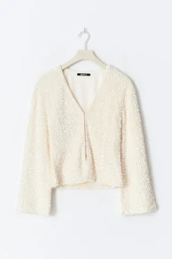 Gina Tricot haped equin top Hvit New