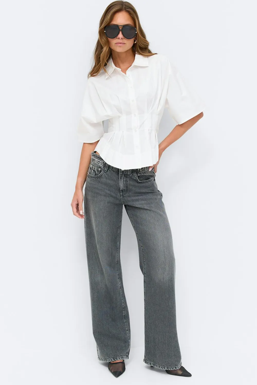 Gina Tricot haped hirt Hvit Online