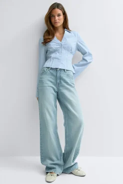Gina Tricot Shaped shirt Blå New