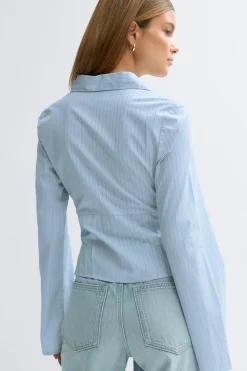 Gina Tricot Shaped shirt Blå New