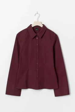 Gina Tricot Shaped tie blouse Rød Outlet