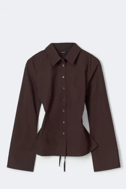 Gina Tricot Shaped tie blouse Brun