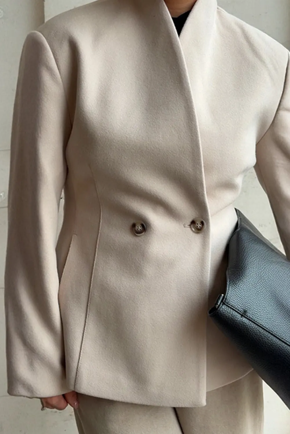 Gina Tricot haped woo bend jacket Beige Sale
