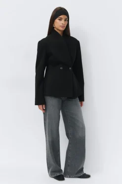 Gina Tricot haped woo bend jacket Svart Outlet