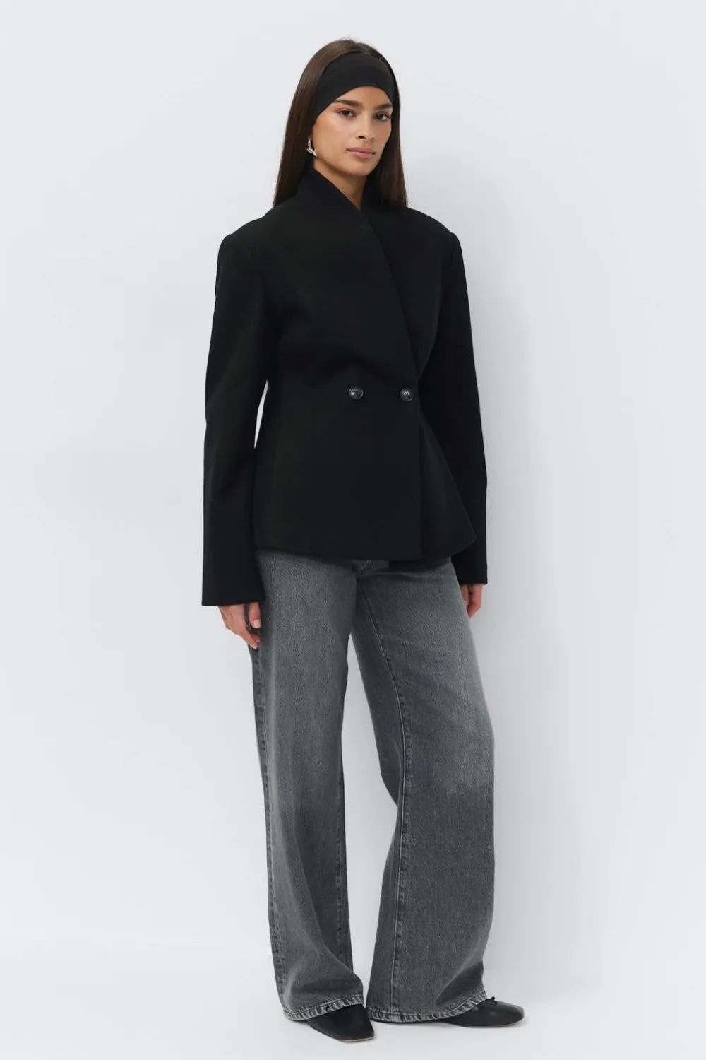 Gina Tricot haped woo bend jacket Svart Outlet
