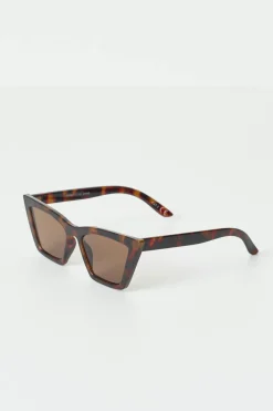Gina Tricot Sharp cat eye sunglasses Brun Clearance