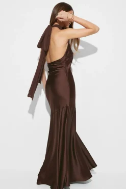 Gina Tricot Shawl maxi dress Brun Best