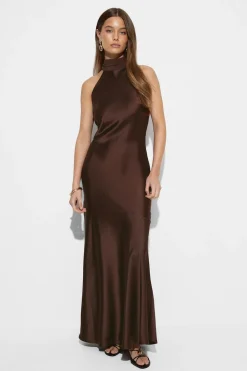 Gina Tricot Shawl maxi dress Brun Best