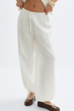 Gina Tricot heer baoon trouer Hvit Outlet