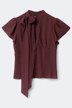 Gina Tricot Sheer blouse Brun New