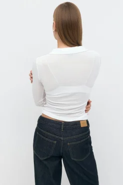 Gina Tricot heer coar top Hvit Hot