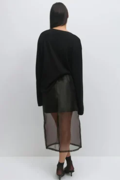 Gina Tricot Sheer skirt Svart Hot