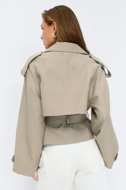 Gina Tricot hort beted trench coat Beige Hot