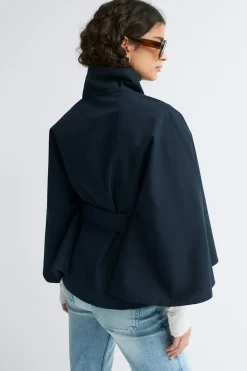 Gina Tricot hort cape trench jacket Blå Sale