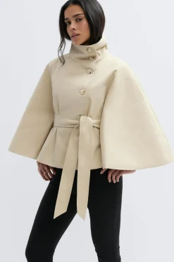 Gina Tricot hort cape trench jacket Beige Online