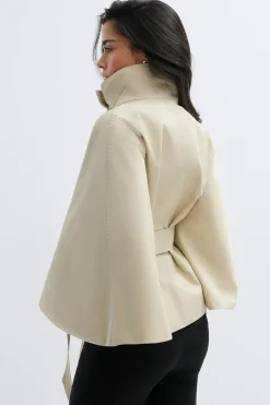 Gina Tricot hort cape trench jacket Beige Online
