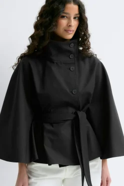 Gina Tricot hort cape trench jacket Svart Sale