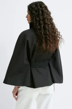 Gina Tricot hort cape trench jacket Svart Sale
