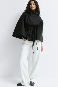 Gina Tricot hort cape trench jacket Svart Sale